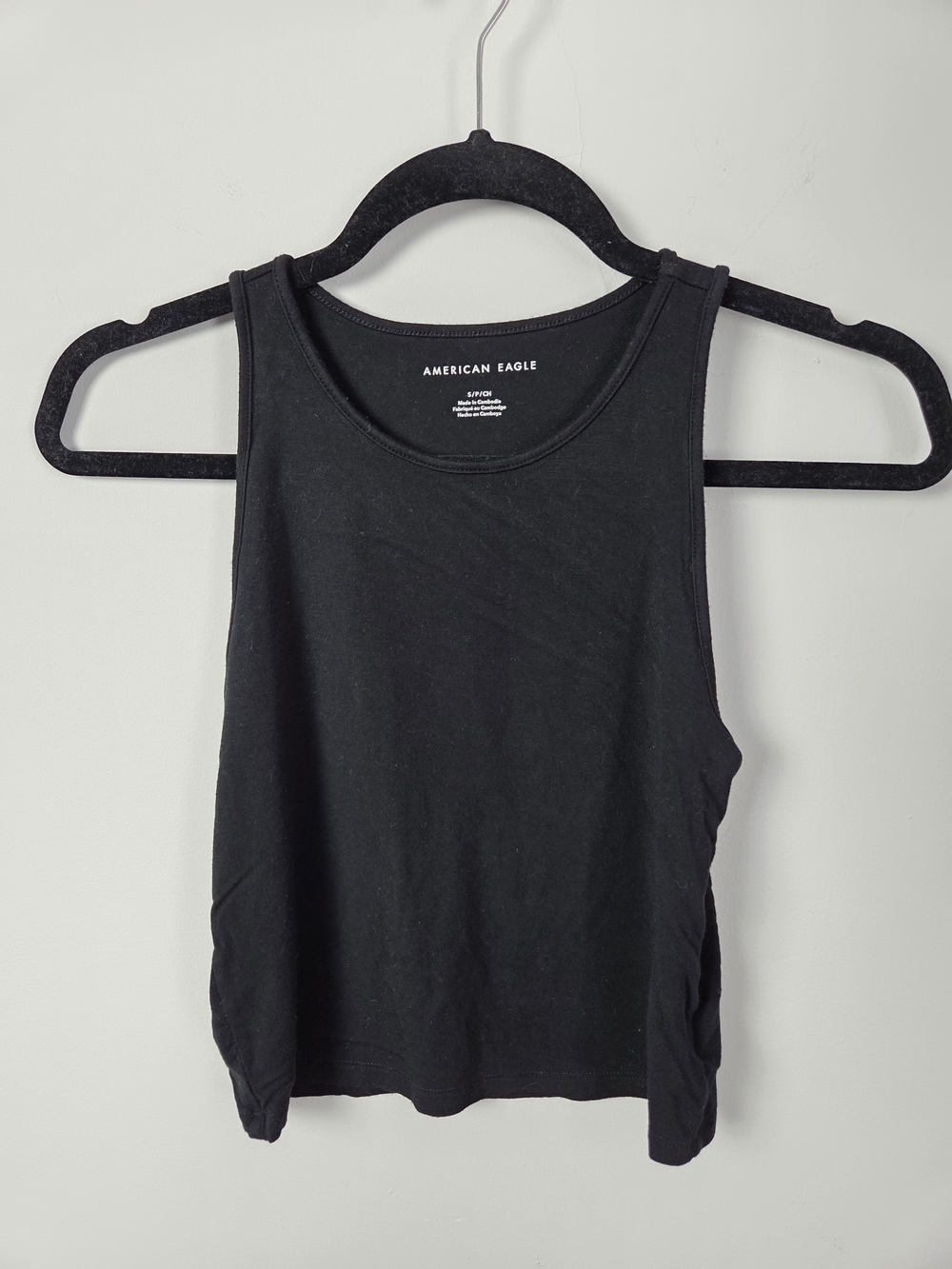 American Eagle Outfitters Black Crop Tank